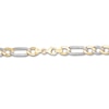 Thumbnail Image 3 of Semi-Solid Figaro Chain Bracelet 10K Yellow Gold 8.5" 7.5mm