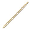 Thumbnail Image 1 of Solid Figaro Chain Bracelet 10K Yellow Gold 9" Length