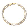 Thumbnail Image 1 of Hollow Figaro Chain Bracelet 10K Yellow Gold 8.5" Length