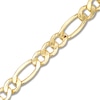 Thumbnail Image 2 of Hollow Figaro Link Chain Bracelet 10K Yellow Gold 9"