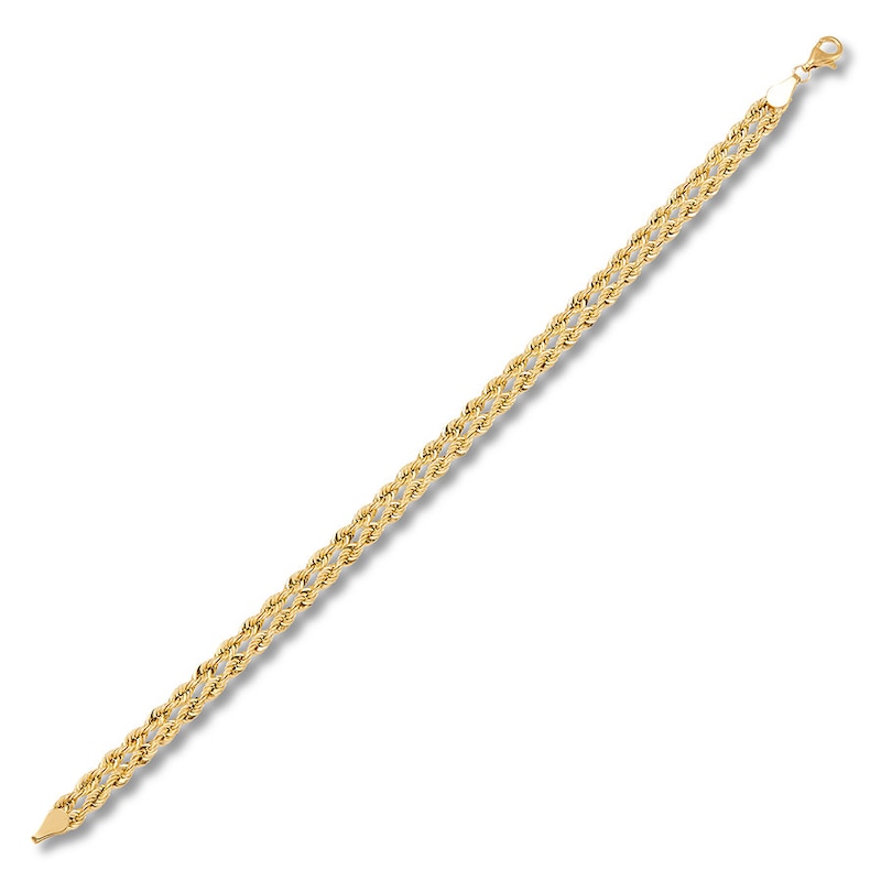 Main Image 1 of Rope Chain Bracelet 10K Yellow Gold 7.25"