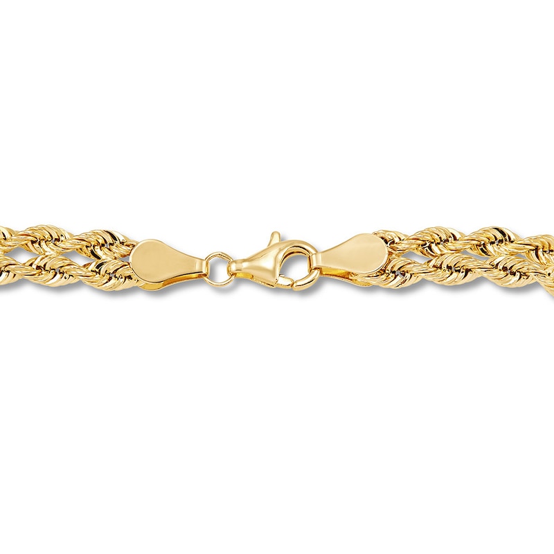 Main Image 2 of Rope Chain Bracelet 10K Yellow Gold 7.25"