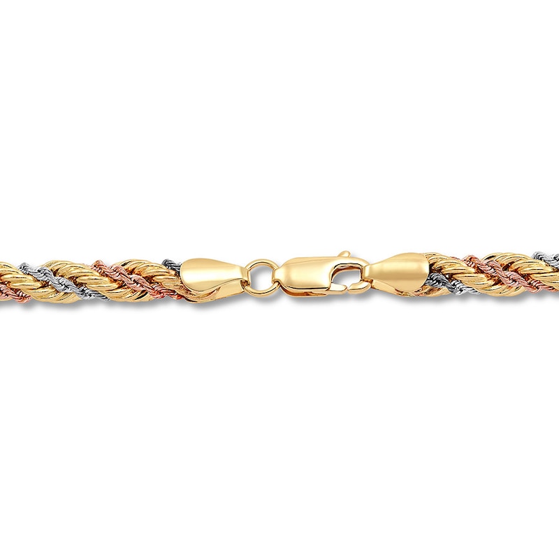 Rope Silver Bracelet For Men, Golden Accessories