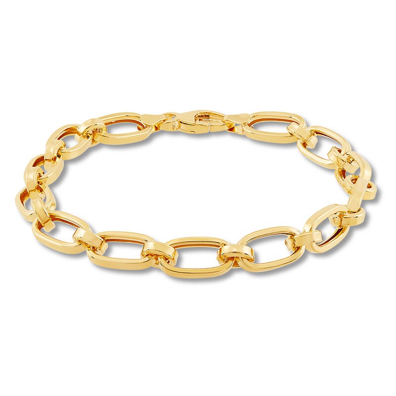 Main Image 1 of Oval Link Bracelet 14K Yellow Gold 7.5"