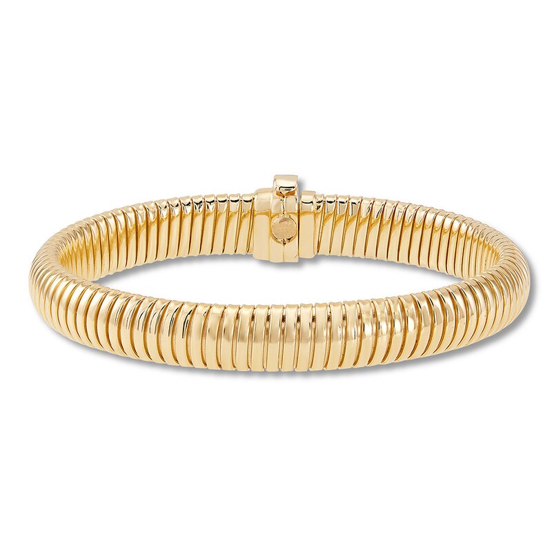 Main Image 1 of Tube Chain Bracelet 14K Yellow Gold 7.5"