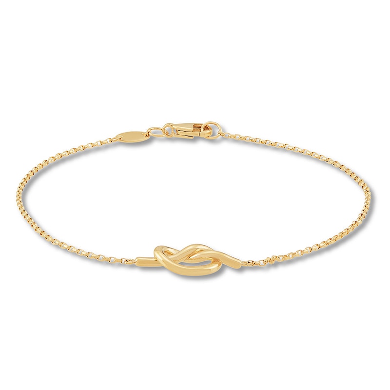 Main Image 1 of Knot Bracelet 10K Yellow Gold 7.5" Length
