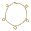 Thumbnail Image 0 of Heart Charm Bracelet 10K Yellow Gold 7.25" Length