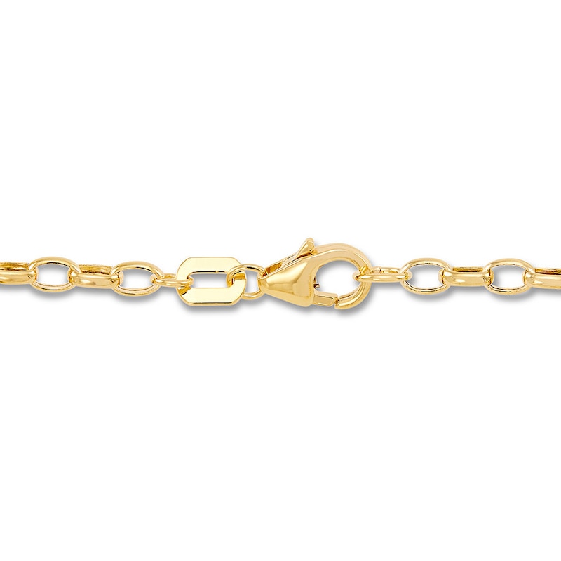 Heart Charm Bracelet 10K Yellow Gold 7.25" Length