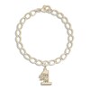 #1 Mom Bracelet 14K Yellow Gold 7" Length