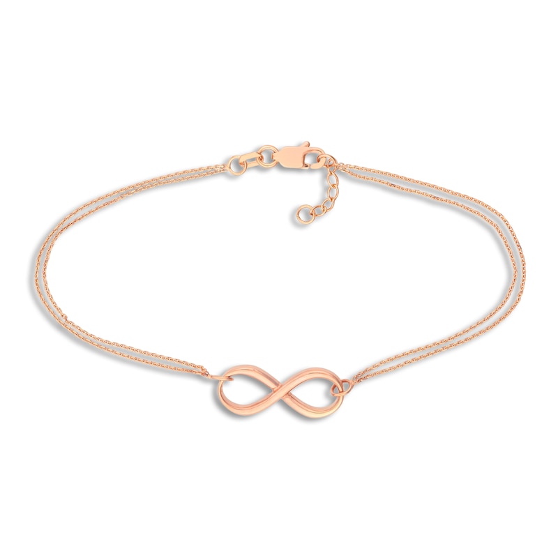 Infinity Bracelet 14K Rose Gold 7.5"