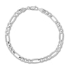 Thumbnail Image 1 of Solid Figaro Link Bracelet 14K White Gold 8.5"