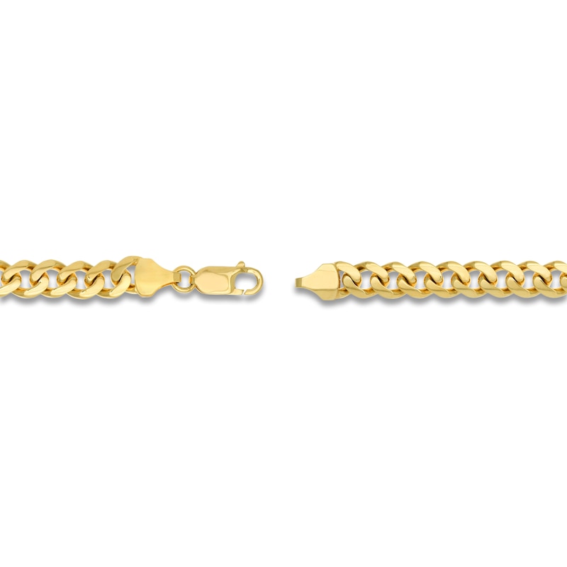 Solid Curb Chain Bracelet 14K Yellow Gold 8.5" 7.3mm