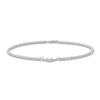 Thumbnail Image 2 of Heart Anklet 14K White Gold 10-inch Length
