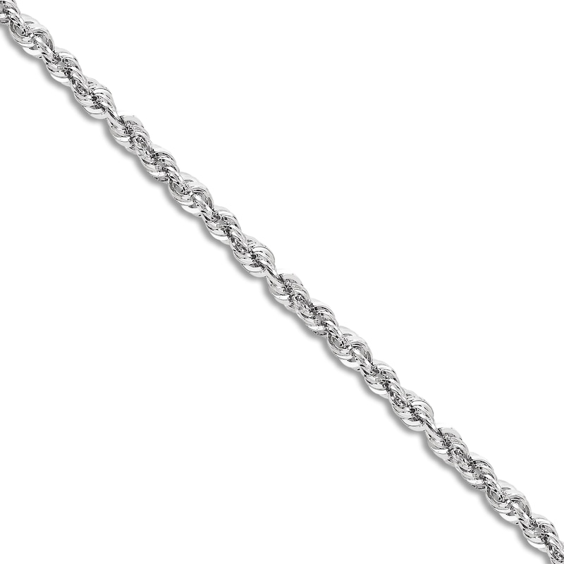 Main Image 3 of Heart Anklet 14K White Gold 10-inch Length
