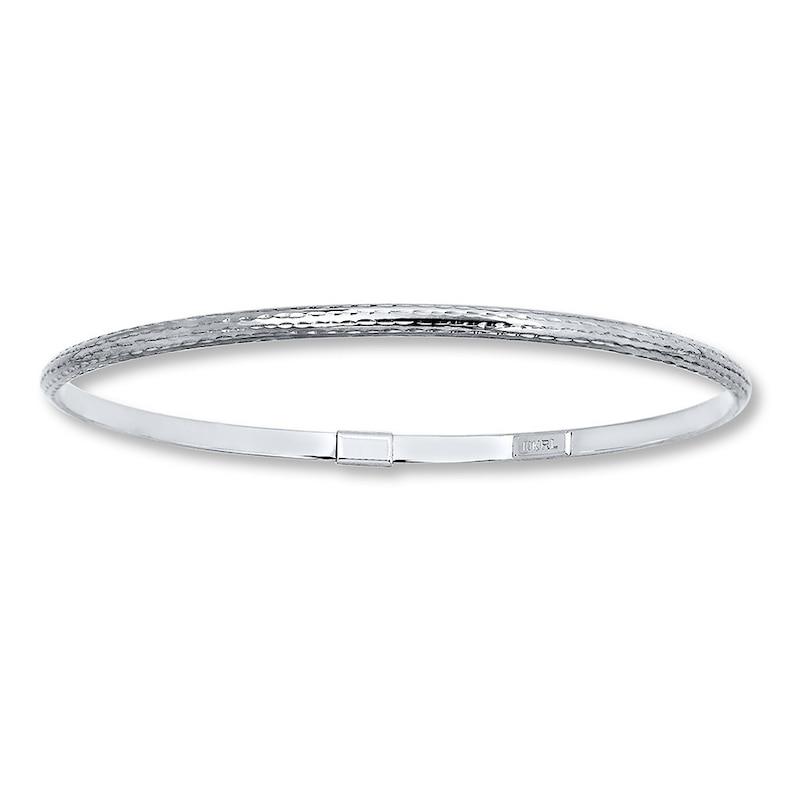 Bangle Bracelet 10K White Gold