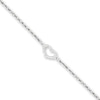 Thumbnail Image 1 of Heart Anklet 14K White Gold 10"