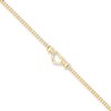 Thumbnail Image 1 of Heart Anklet 14K Yellow Gold