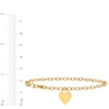 Thumbnail Image 4 of Heart Bracelet 14K Yellow Gold 7.5"