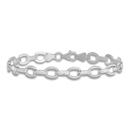 Hollow Link Bracelet 14K White Gold 7&quot;