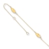 Thumbnail Image 1 of Beaded Anklet 14K Yellow Gold 9"