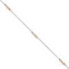 Thumbnail Image 1 of Mirror Bead Anklet 14K Two-Tone Gold 8-9" Adjustable