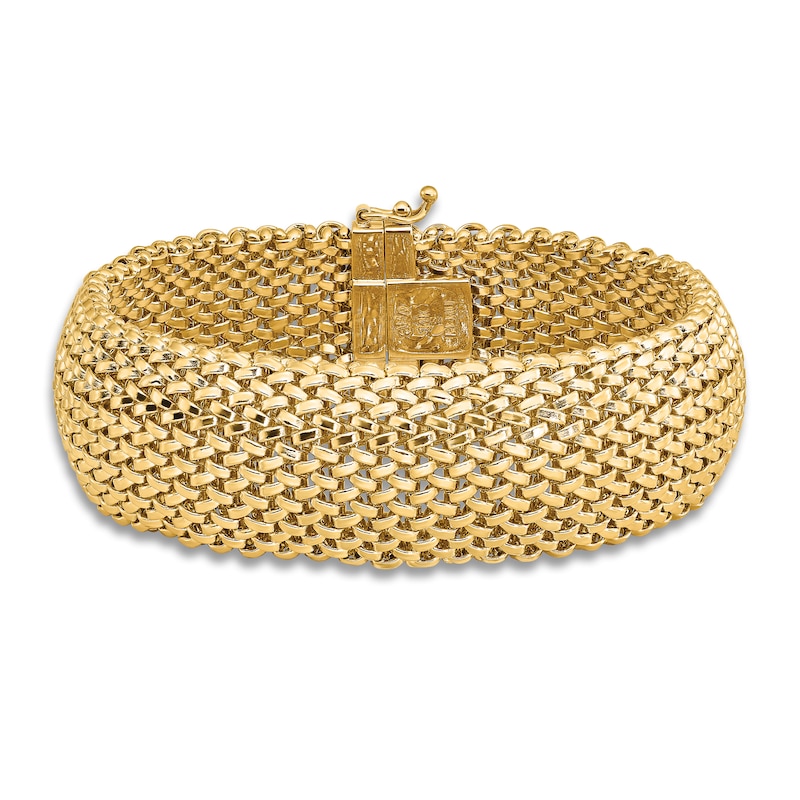 Main Image 1 of Mesh Bracelet 14K Yellow Gold 7.25 Length