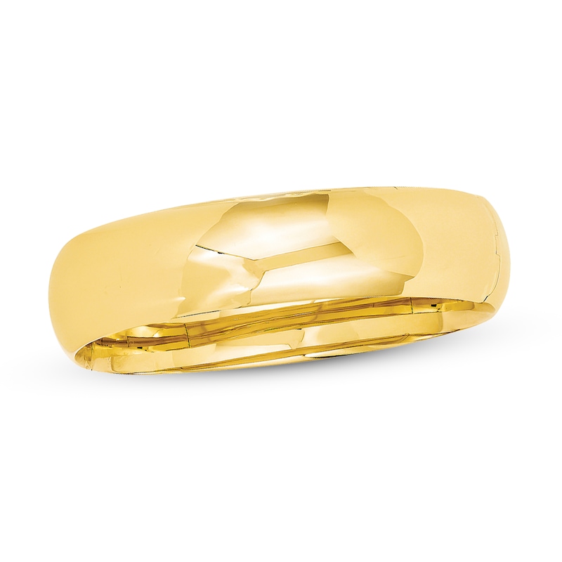 Main Image 1 of Hinged Bangle Bracelet 14K Yellow Gold 8 Length