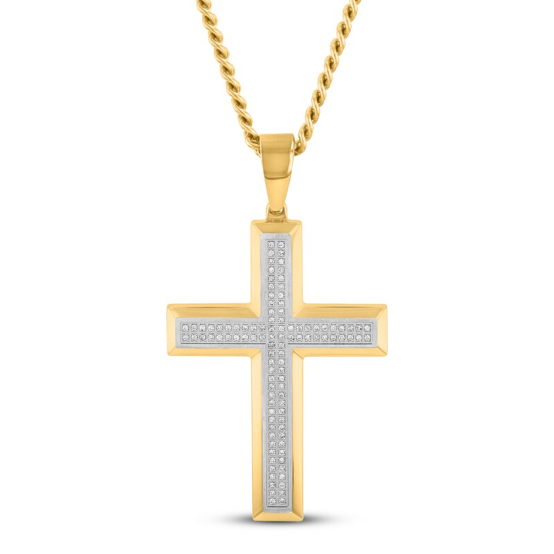 Main Image 1 of Diamond Cross Pendant Stainless Steel