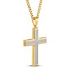 Thumbnail Image 2 of Diamond Cross Pendant Stainless Steel