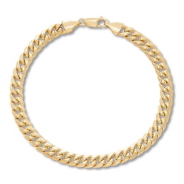 Vera Wang Men 6.2mm Solid Cuban Link Chain Bracelet in Sterling