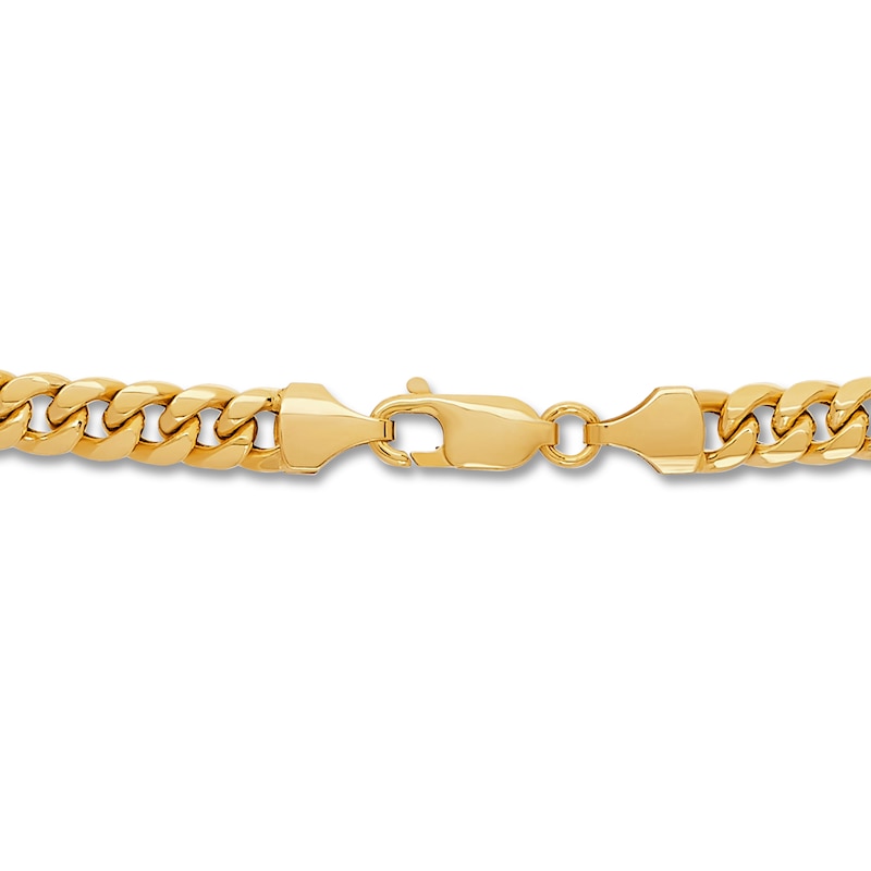 Hollow Curb Link Bracelet 10K Yellow Gold