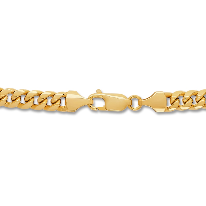 Main Image 2 of Hollow Curb Link Bracelet 10K Yellow Gold 8.5"