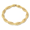 Thumbnail Image 1 of High-Polish Twisted Link Bracelet 10K Yellow Gold 7.75"