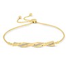 Thumbnail Image 1 of Glitter Twisted Bolo Bracelet 10K Yellow Gold