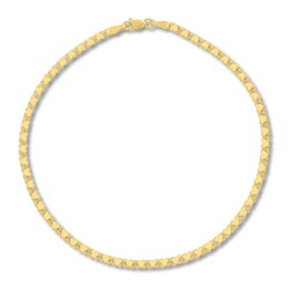 Heart Anklet 14K Yellow Gold 10&quot;