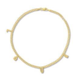 Love Anklet 14K Yellow Gold 10&quot;
