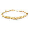 Thumbnail Image 1 of Italia D'Oro Bar & Bead Double Row Bracelet 14K Yellow Gold 7.25"