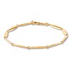 Thumbnail Image 1 of Italia D'Oro Elongated Link Bracelet 14K Yellow Gold 7.5"