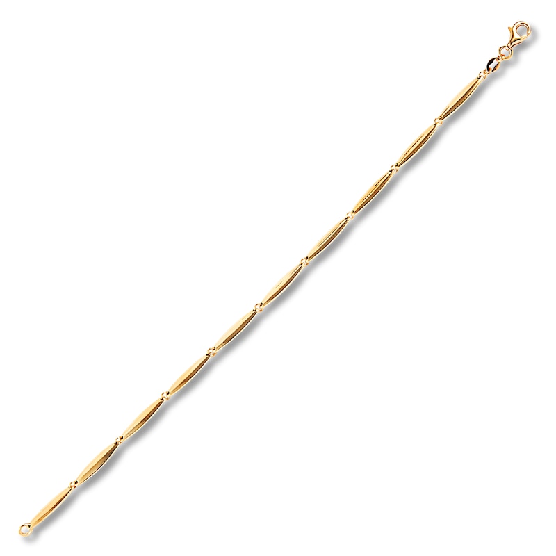 Main Image 2 of Italia D'Oro Elongated Link Bracelet 14K Yellow Gold 7.5"
