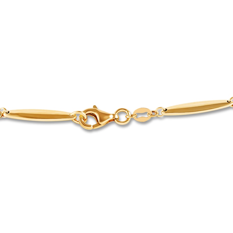 Italia D'Oro Elongated Link Bracelet 14K Yellow Gold 7.5"