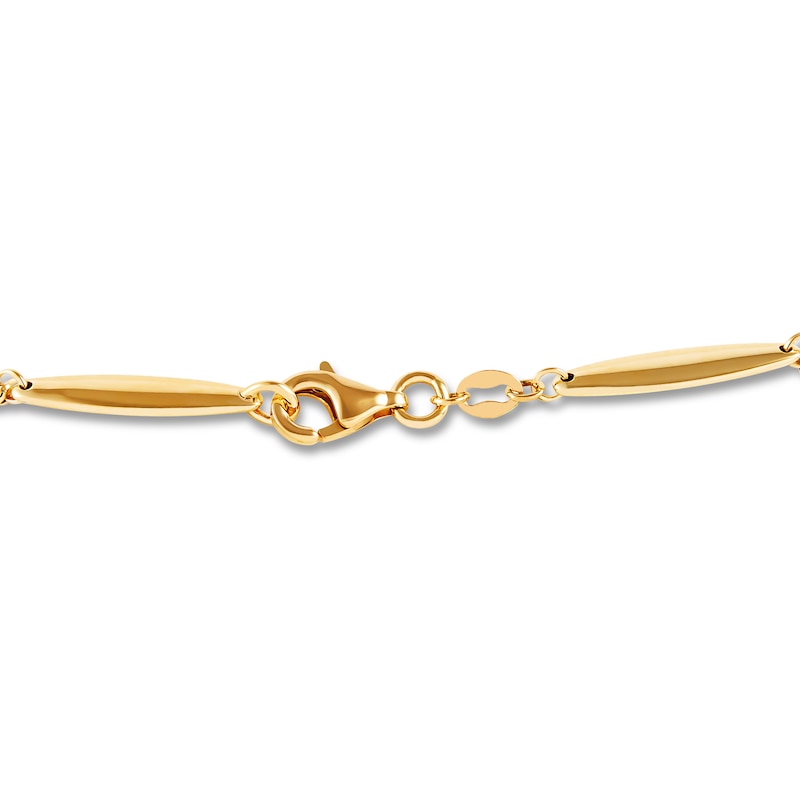Main Image 3 of Italia D'Oro Elongated Link Bracelet 14K Yellow Gold 7.5"