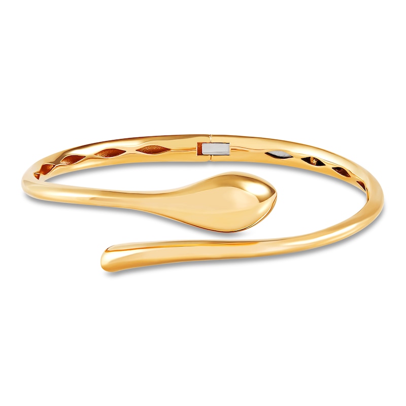 14KT Yellow Gold Knife Edge Bangle Cuff Bracelet – LSJ