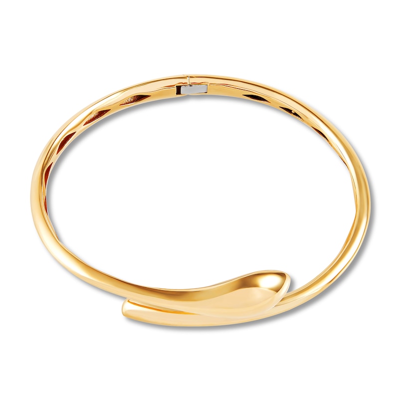 Main Image 2 of Italia D'Oro Snake Bangle Cuff Bracelet 14K Yellow Gold