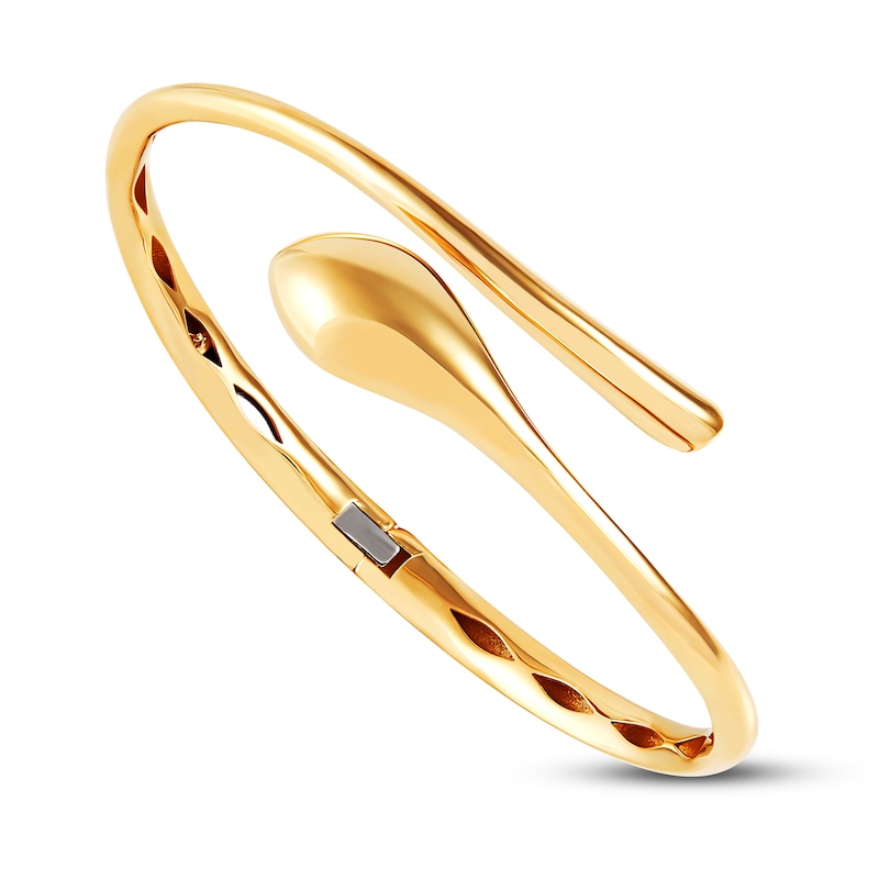 Main Image 3 of Italia D'Oro Snake Bangle Cuff Bracelet 14K Yellow Gold