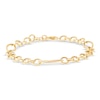 Thumbnail Image 1 of Italia D'Oro Round & Oval Link Bracelet 14K Yellow Gold 7.5"