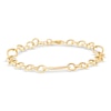 Thumbnail Image 0 of Italia D'Oro Round & Oval Link Bracelet 14K Yellow Gold 7.5"