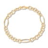 Thumbnail Image 1 of Italia D'Oro Round & Oval Link Bracelet 14K Yellow Gold 7.5"