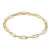 Thumbnail Image 0 of Italia D'Oro Hollow Paper Clip Chain Bracelet 14K Yellow Gold 7.5"