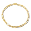 Thumbnail Image 1 of Italia D'Oro Hollow Paper Clip Chain Bracelet 14K Yellow Gold 7.5"