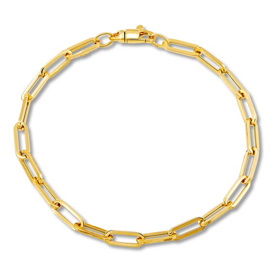 Paper Clip Chain Bracelet 14K Yellow Gold New Jewelry Jared